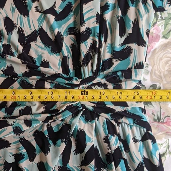 Short Sleeve, Faux Wrap Precis Petite Dress sz 12 - Picture 8 of 10